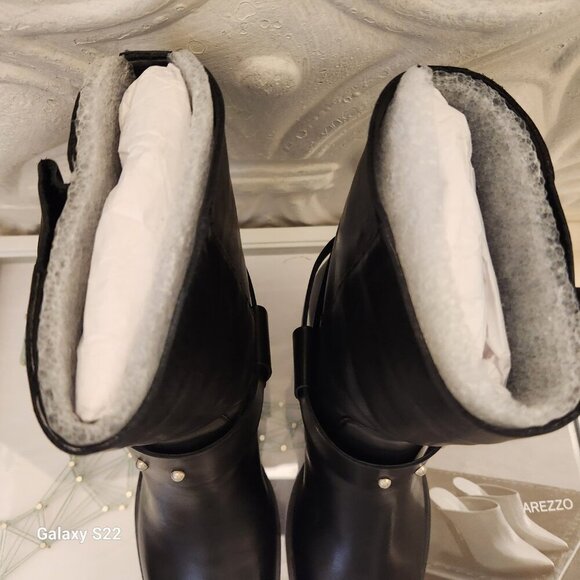 Arezzo "Kaia" Block Bootie Leather Biker style. NIB. Size 6 - Picture 6 of 12